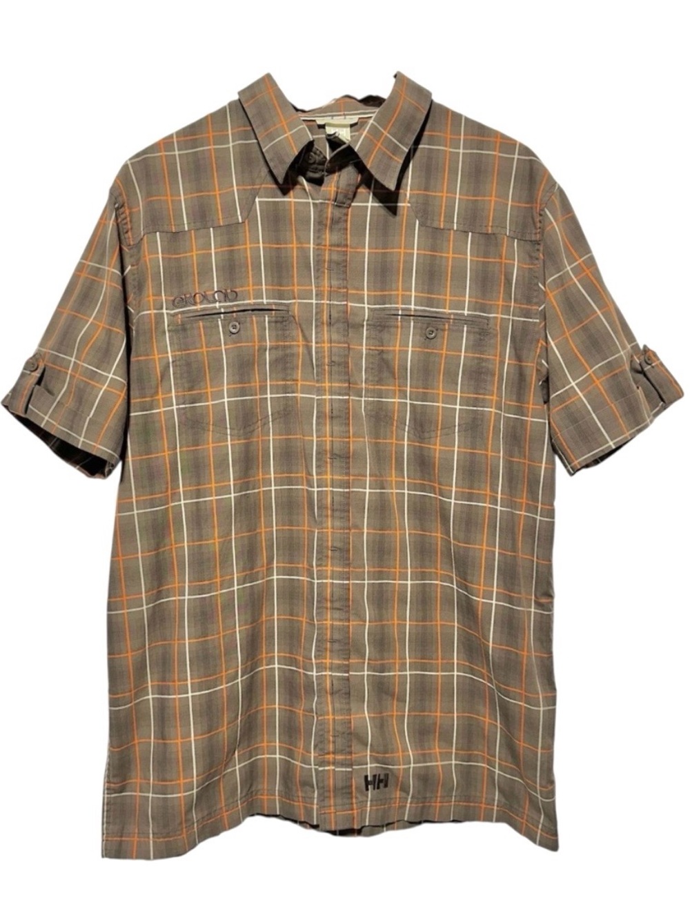 HELLY HANSEN Plaid Utility Hiking Shirt Gorpcore Trailcore Men’s M
